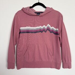 Patagonia Kids Lightweight Hoody Sweatshirt Ridge Rise Light Star Pretty Pink XL
